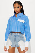 Nadia Striped Linen Button Up Shirt