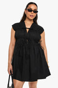 Plus Tie Front Skater Dress