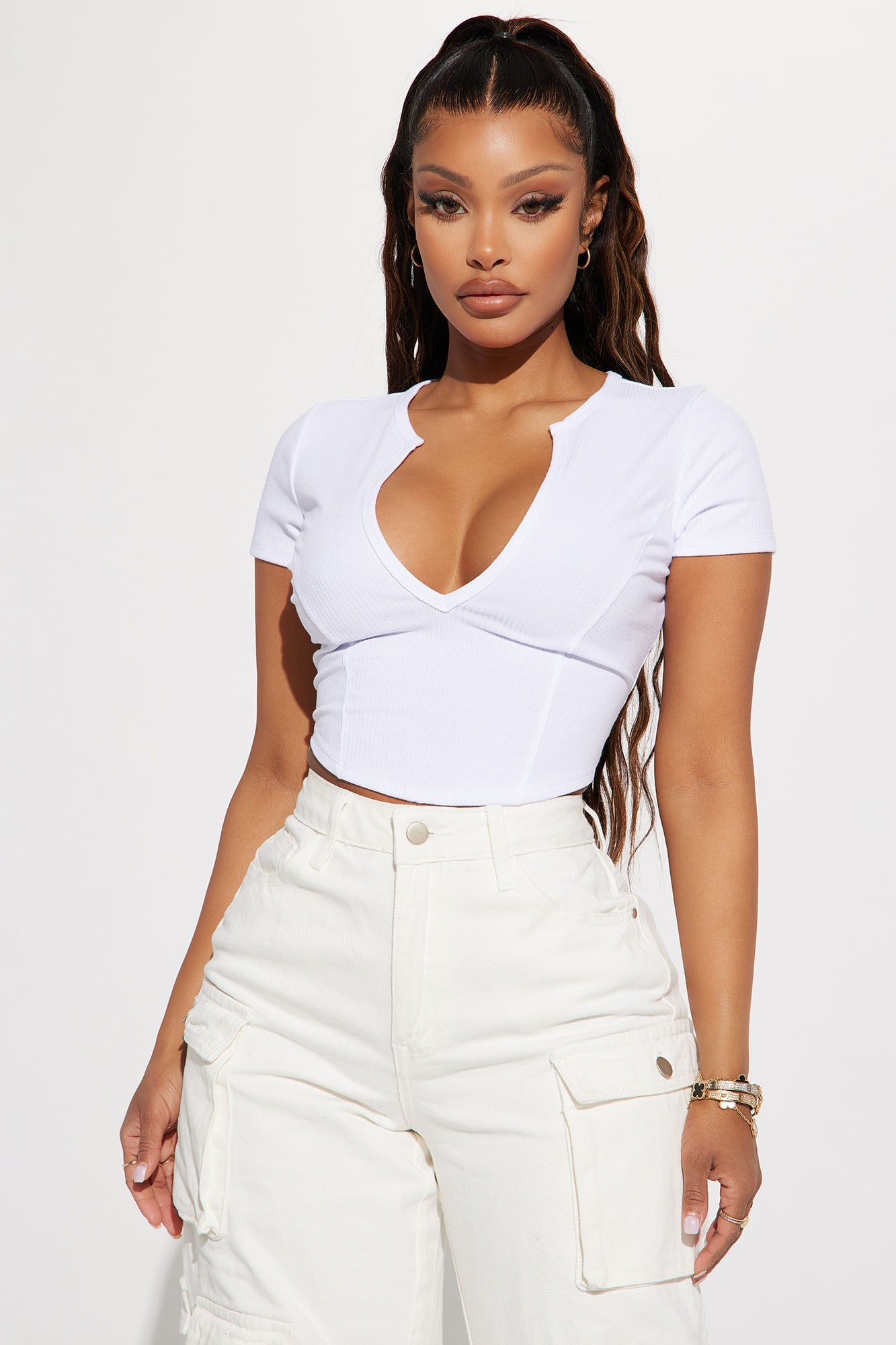 Valentina Plunge Crop Top