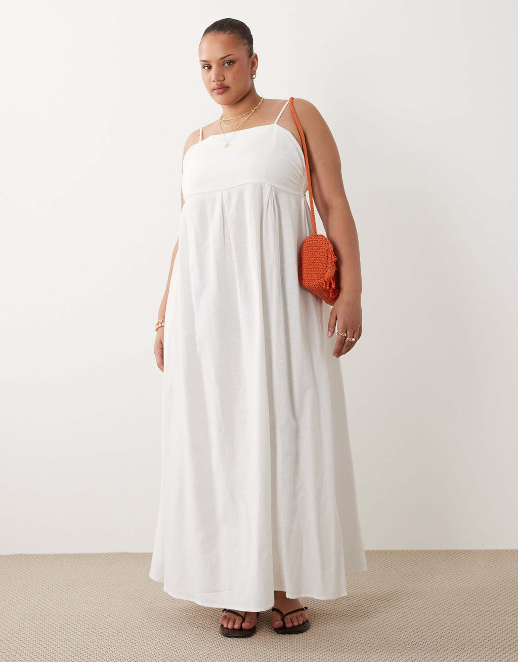 Esmee Curve maxi beach dress in white