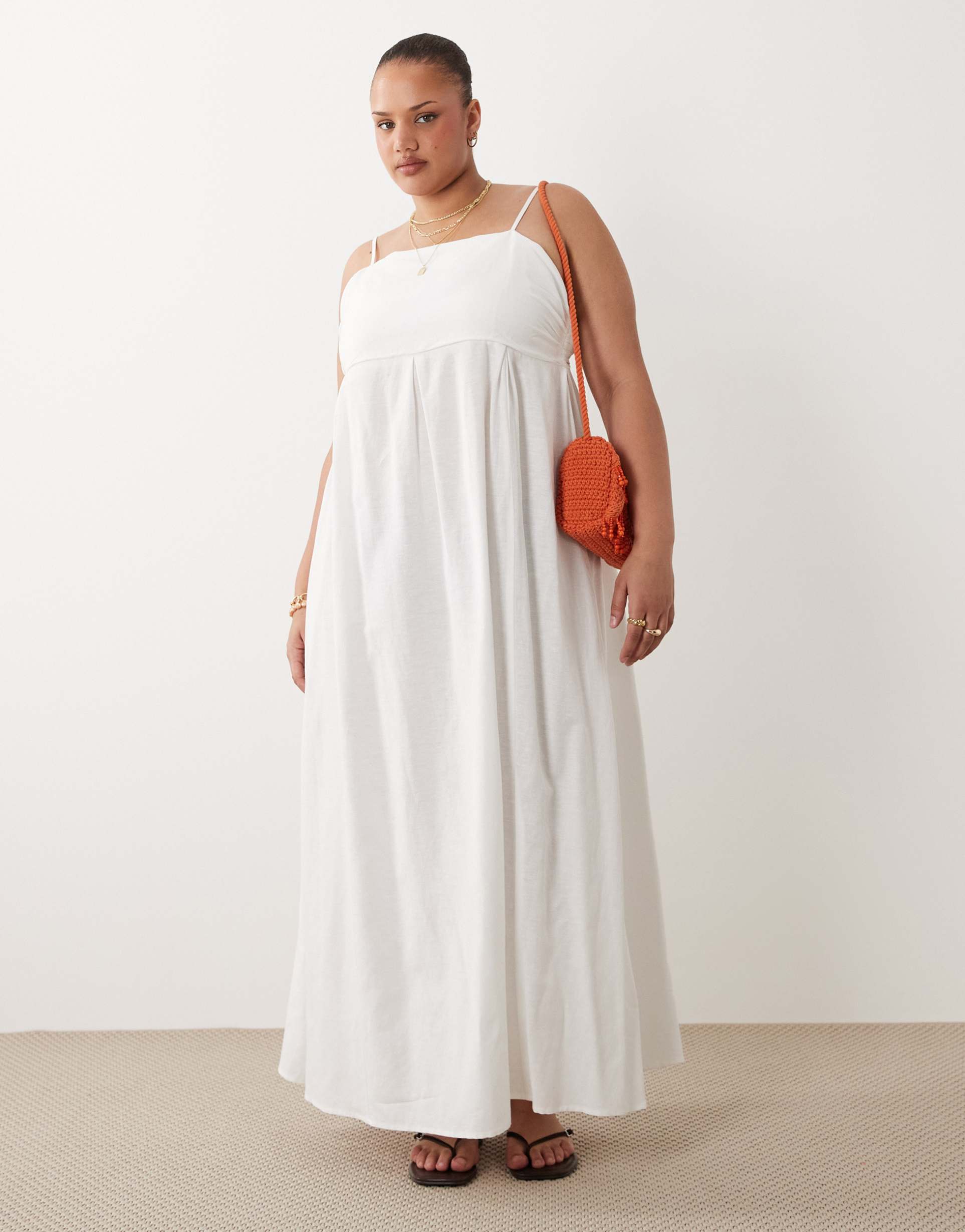 Esmee Curve maxi beach dress in white