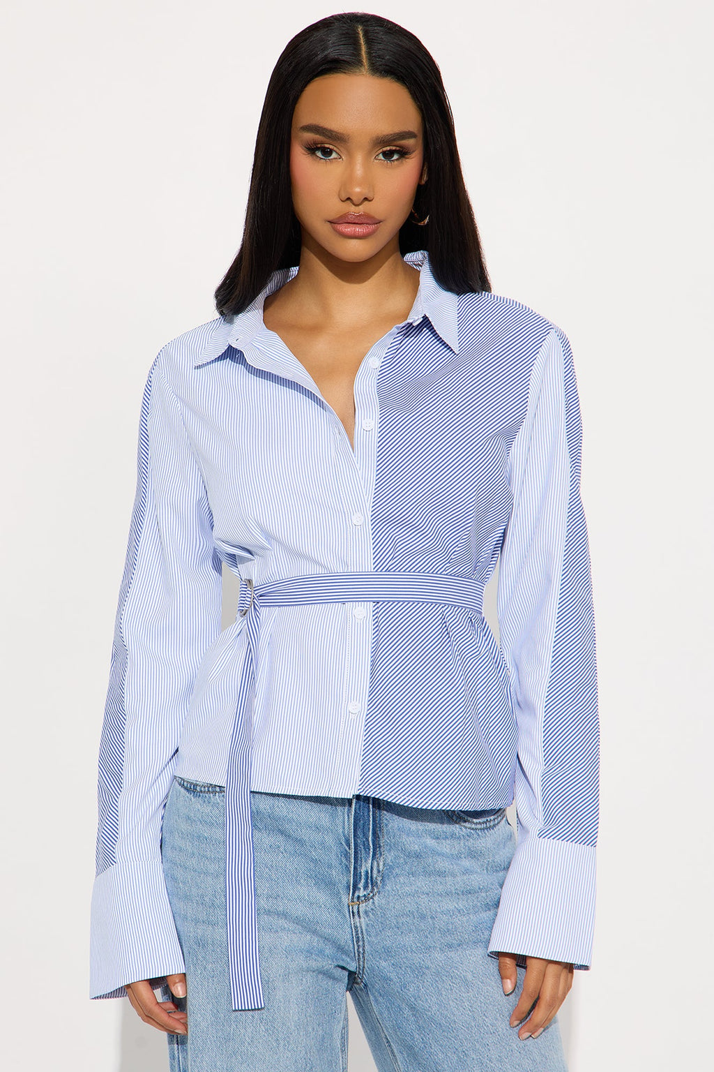 Away We Go Pinstripe Poplin Shirt