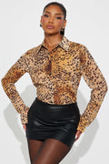 You Get Me Leopard Chiffon Shirt