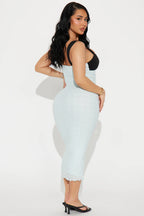 Patricia Lace Midi Dress - Black/Blue