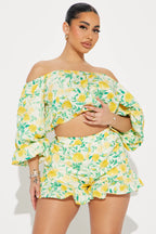 Mollie Short Set - Yellow/combo