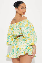 Mollie Short Set - Yellow/combo