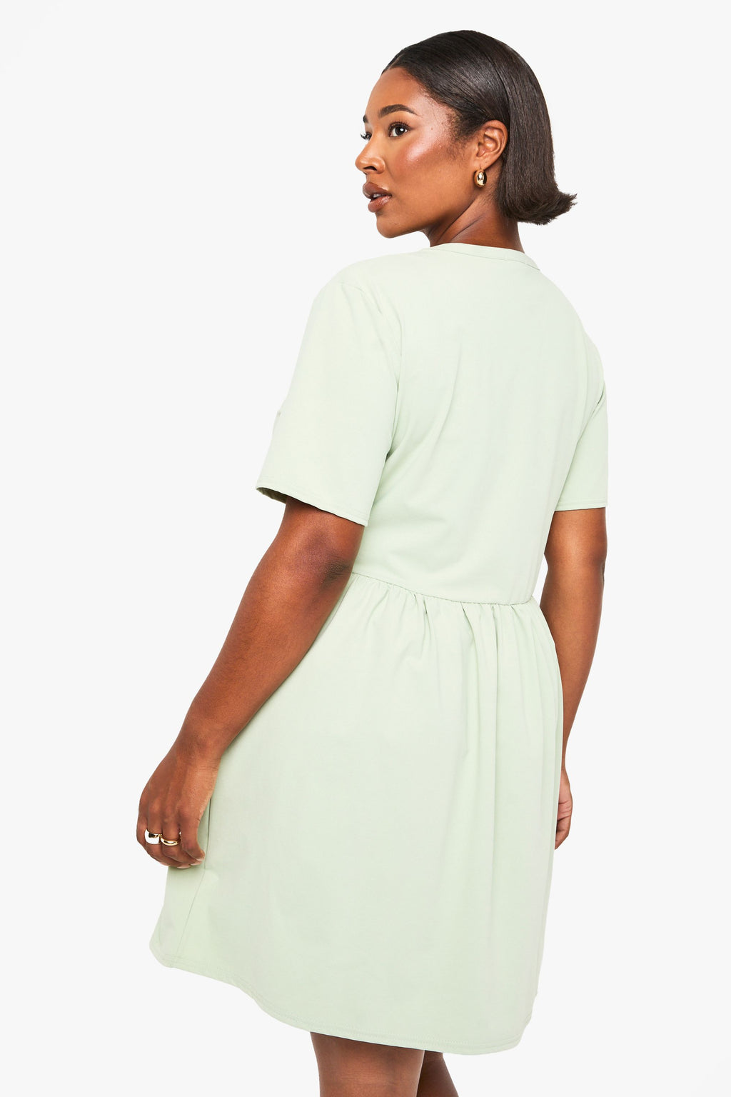 Plus drop waist smock dress