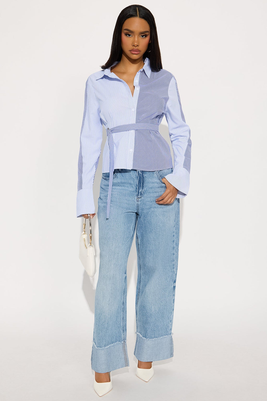 Away We Go Pinstripe Poplin Shirt