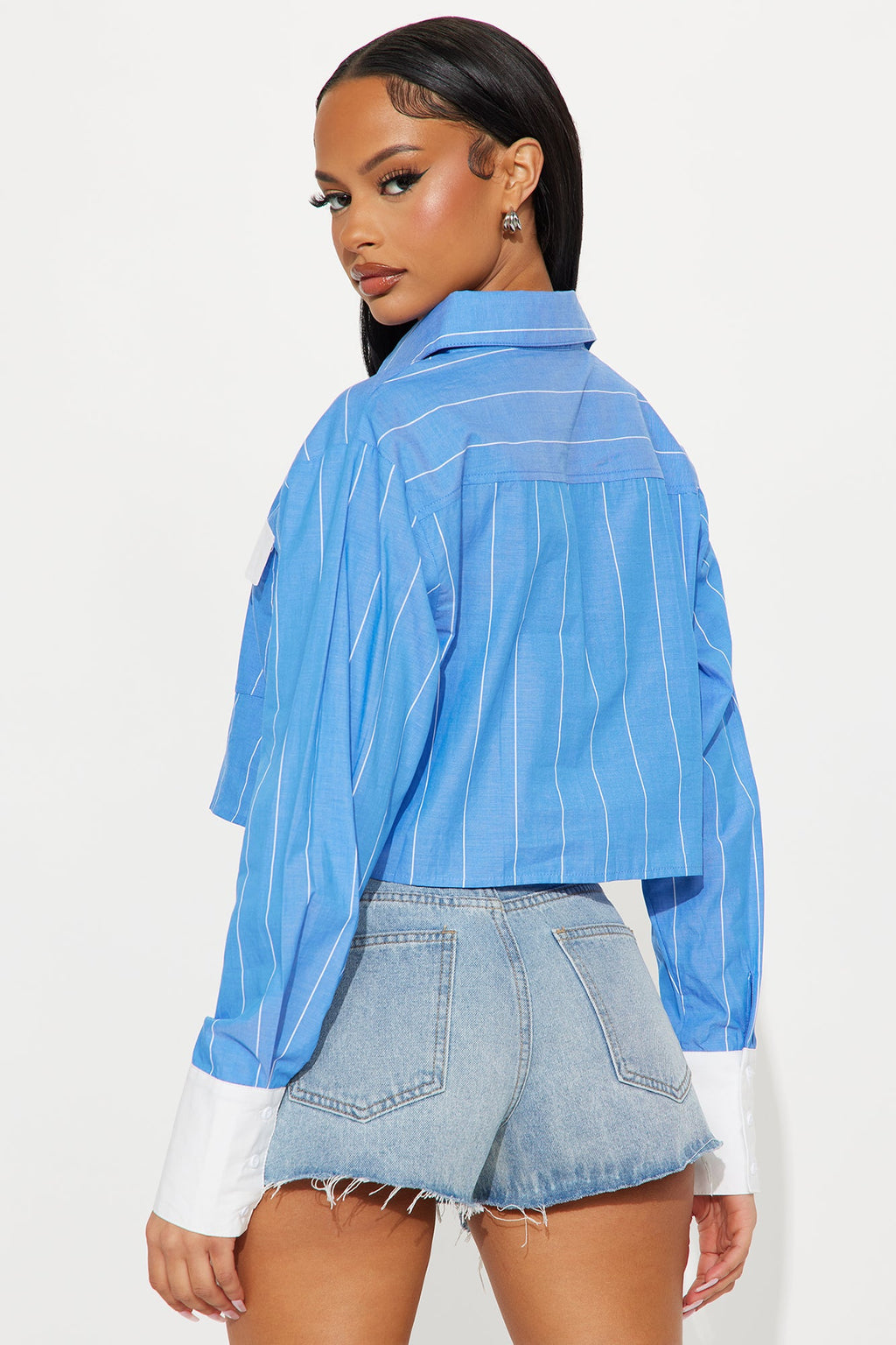 Nadia Striped Linen Button Up Shirt