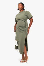 Plus Ruched Detail T-Shirt Dress