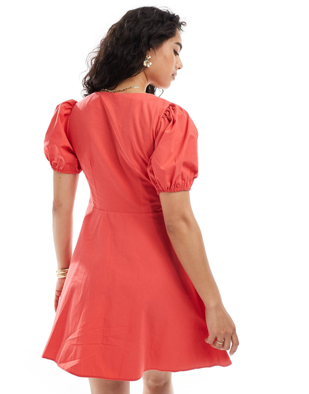 New Look double bow mini dress in red