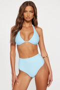 Honolulu Halter High Waist 2 Piece Bikini - Blue