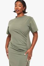 Plus Ruched Detail T-Shirt Dress