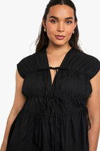 Plus Tie Front Skater Dress