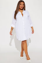 Out Of Office Mini Dress - White