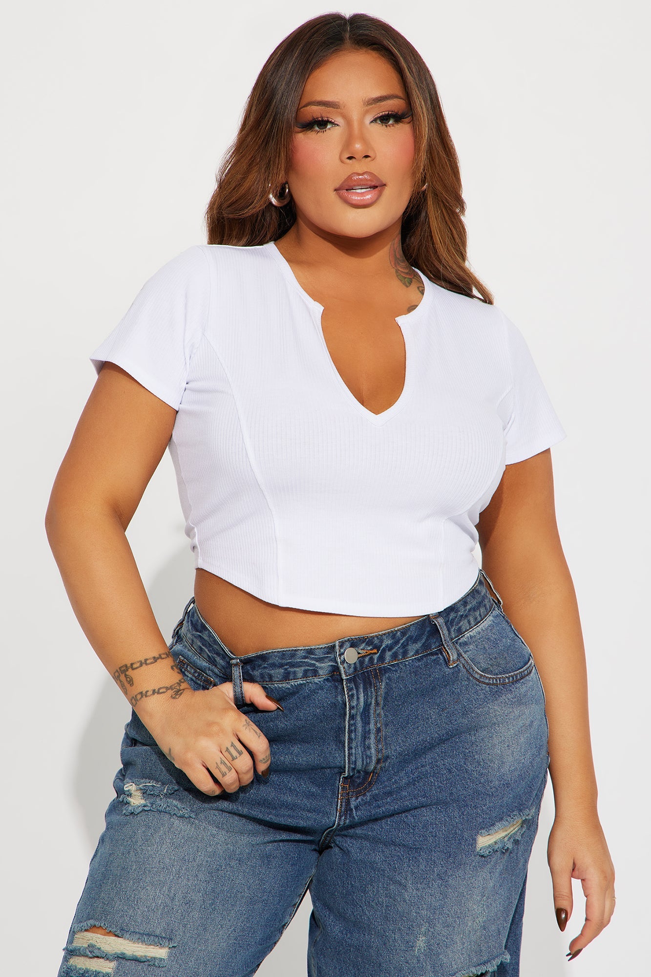 Valentina Plunge Crop Top