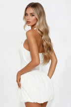 Charlotte Bubble Mini Dress - Off White