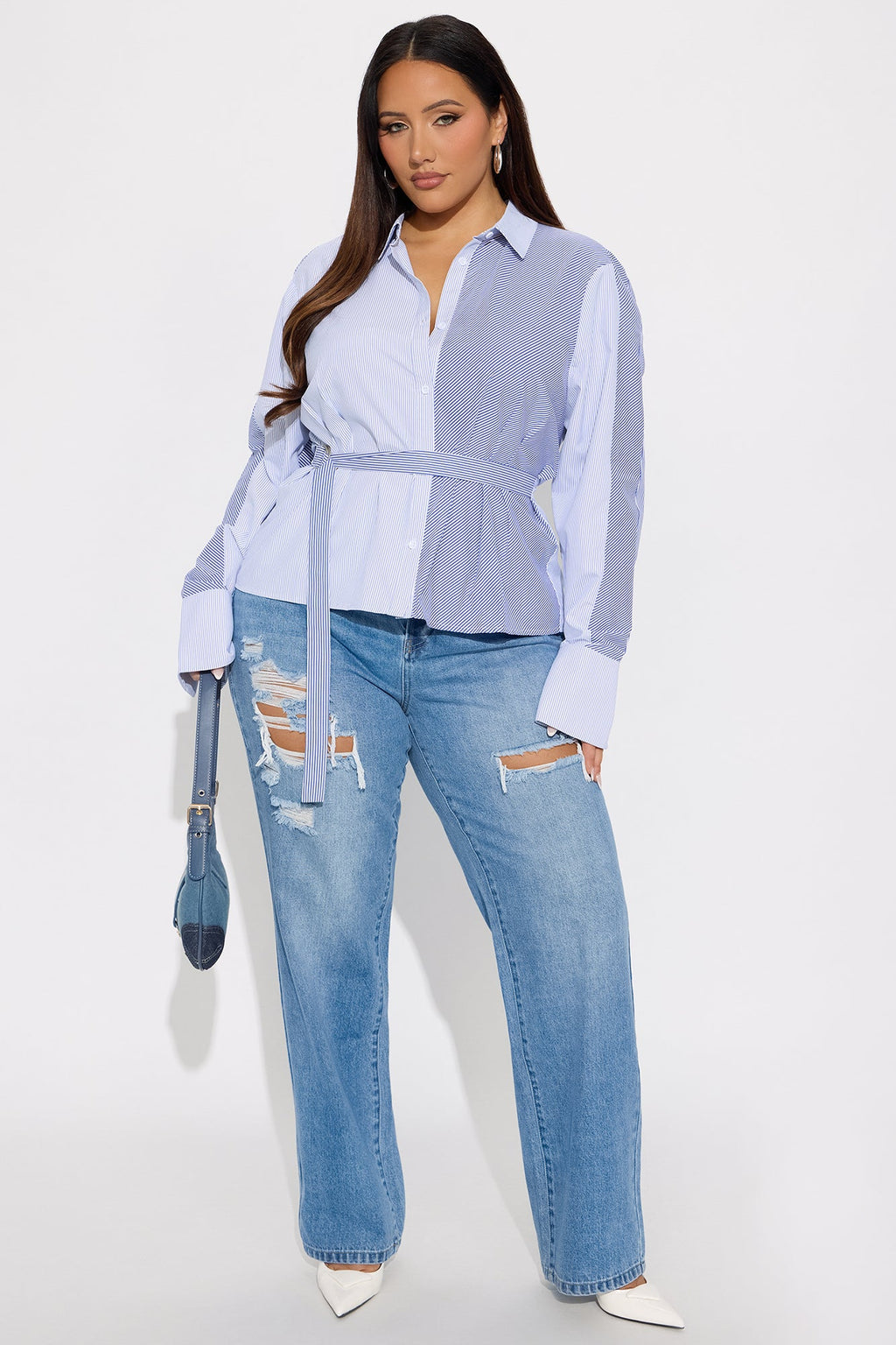 Away We Go Pinstripe Poplin Shirt