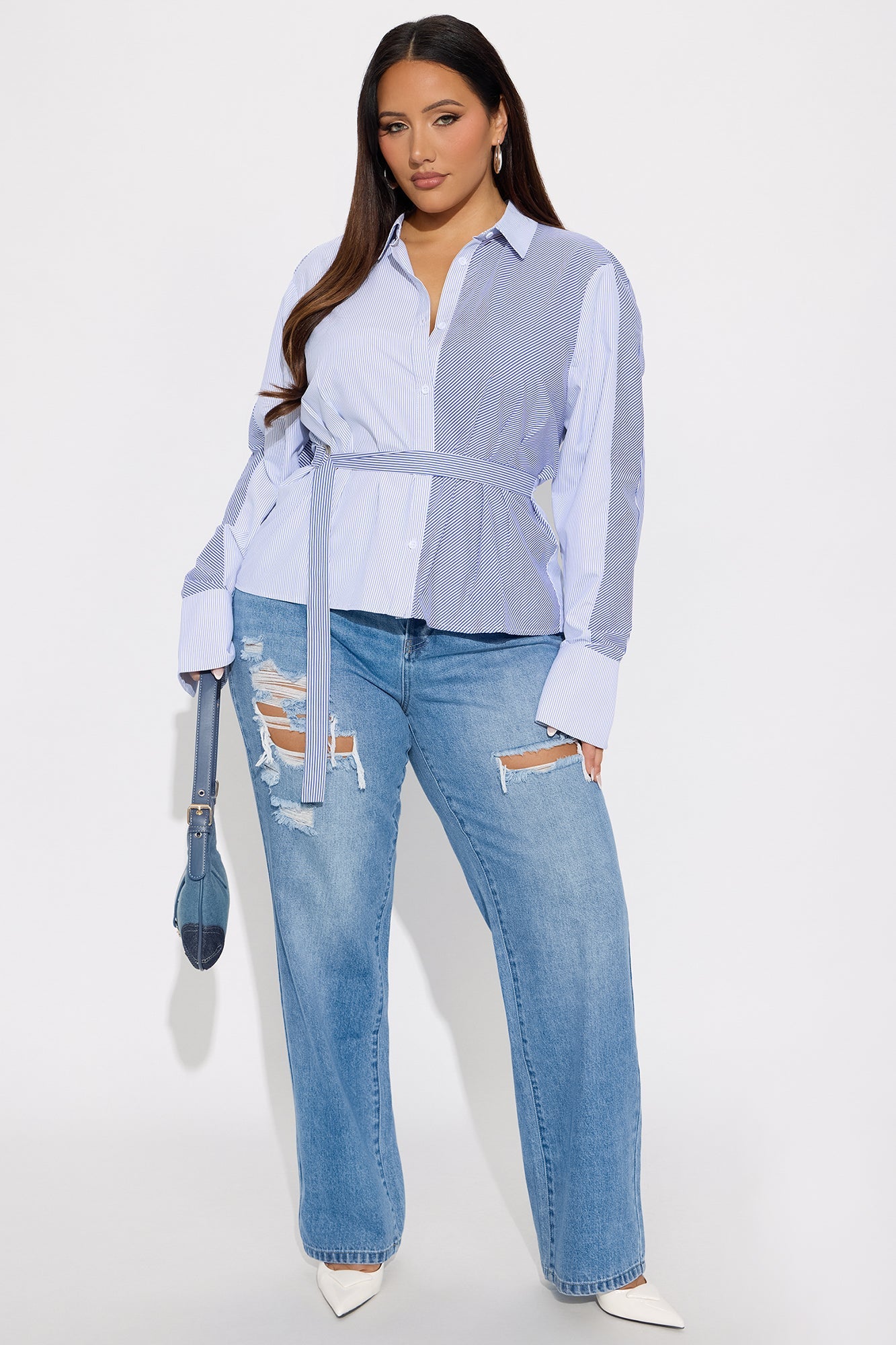 Away We Go Pinstripe Poplin Shirt