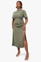 Plus Ruched Detail T-Shirt Dress