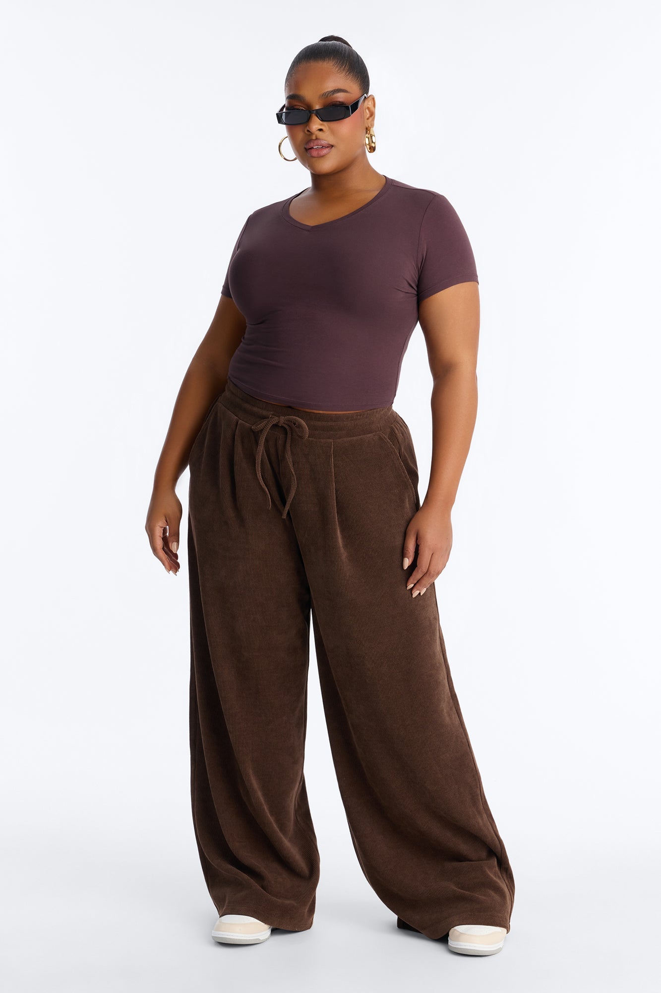 Melina V Neck Baby Tee