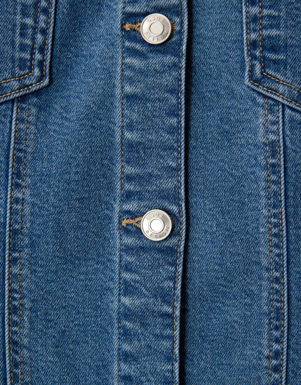 ASOS DESIGN Curve denim fitted shirt mini dress in mid blue