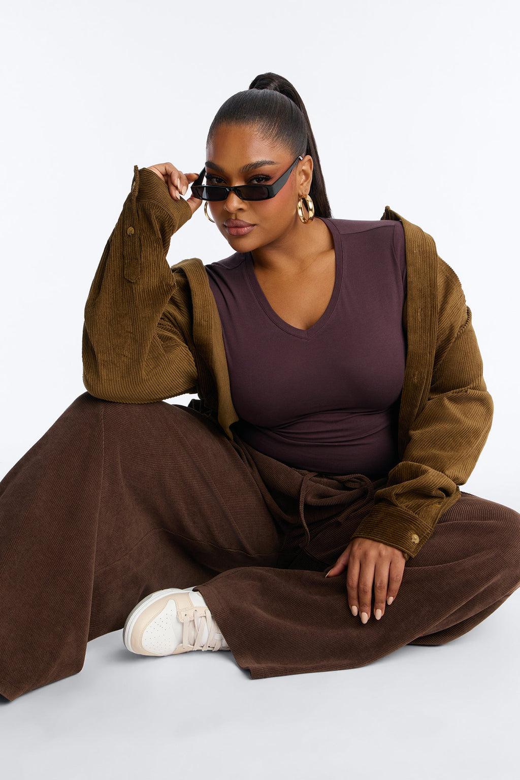 Melina V Neck Baby Tee