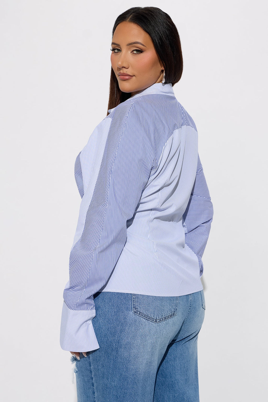 Away We Go Pinstripe Poplin Shirt
