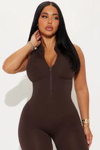 Johanna Seamless Jumpsuit - Brown