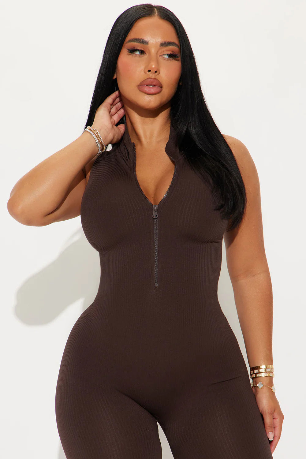 Johanna Seamless Jumpsuit - Brown