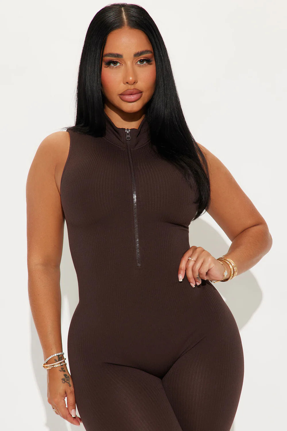 Johanna Seamless Jumpsuit - Brown