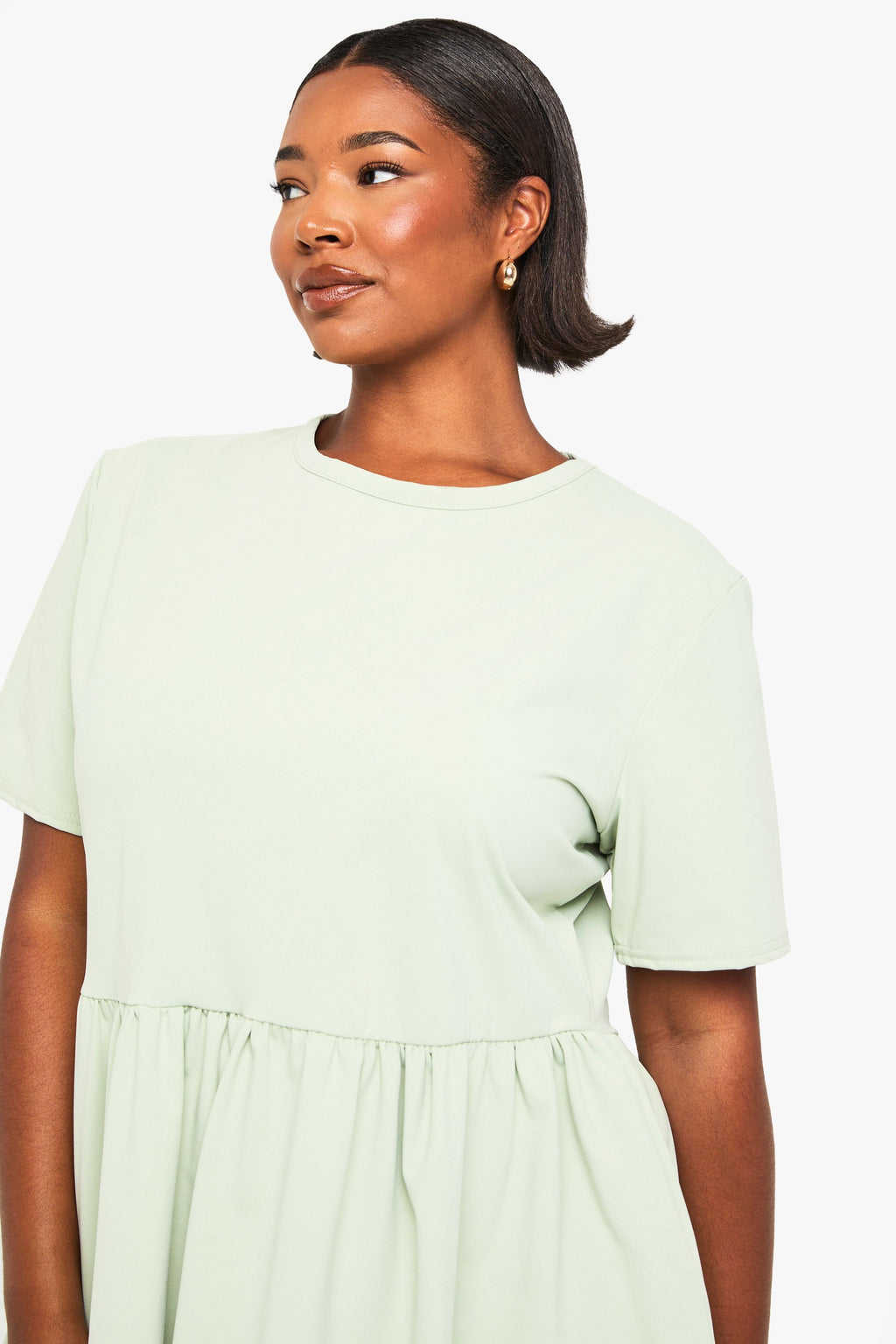 Plus drop waist smock dress