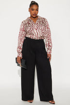 Come In Waves Satin Shirt - Cream/combo