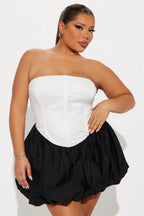 A Night in Paris Bubble Mini Dress - White/Black