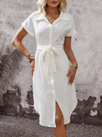 Pure Intention White Sleeveless Midi Dress