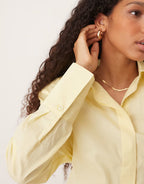 ASOS DESIGN cinched shirt mini dress in buttermilk