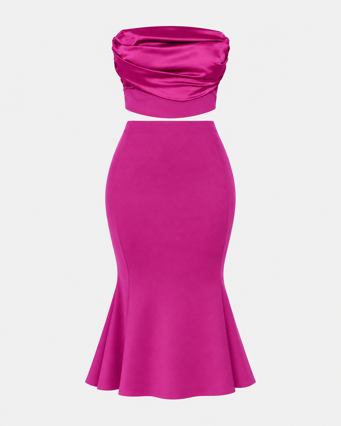 Afterglow Corset Top & Midi Skirt Set – Magenta