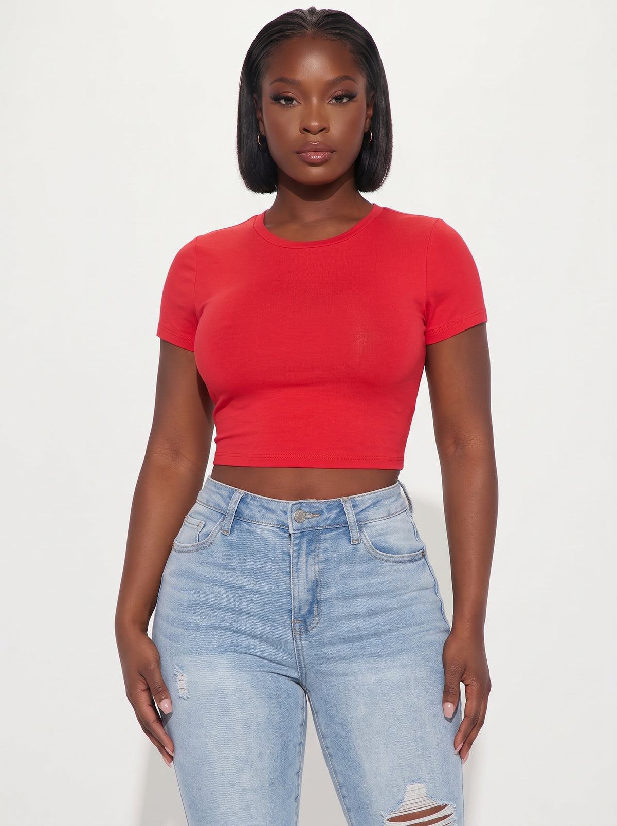 Crew Neck Crop Top