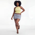 Stripe It Rich Vintage Woven Zip Pocket Shorts
