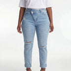Stretchy Denim Cargo Utility Bottom