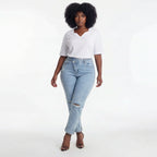 Stretchy Denim Cargo Utility Bottom