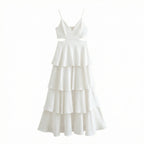 Tiered Ruffle Halter Maxi Dress
