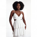 Tiered Ruffle Halter Maxi Dress