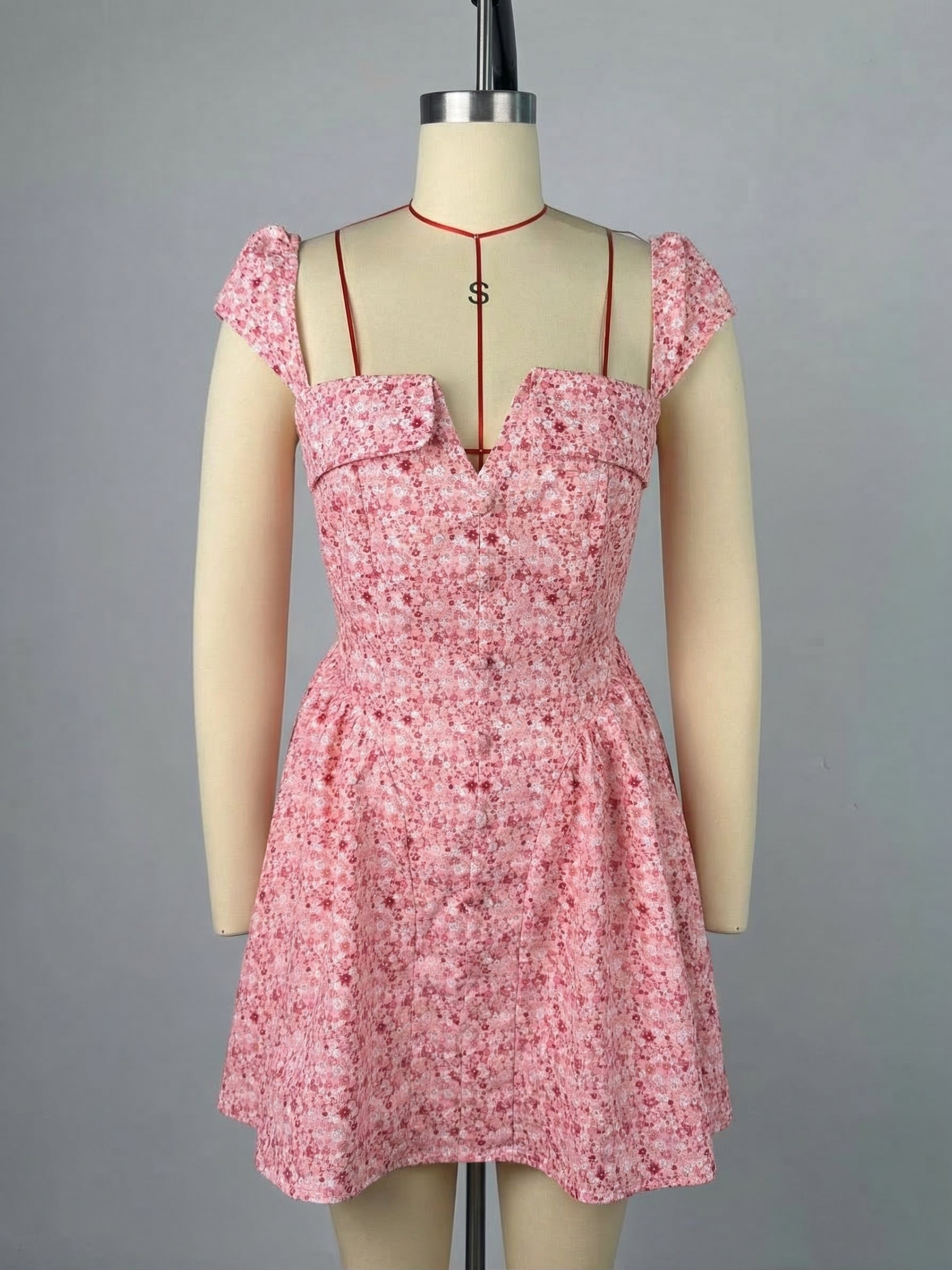 Floral Off-Shoulder Bustier Mini Dress