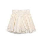 Ivory Embroidered Cami Top & Elastic Waist Short Set
