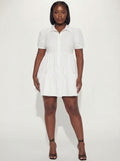Slaydiva Vacation Puff Sleeve Open Front Tiered Loose Dress