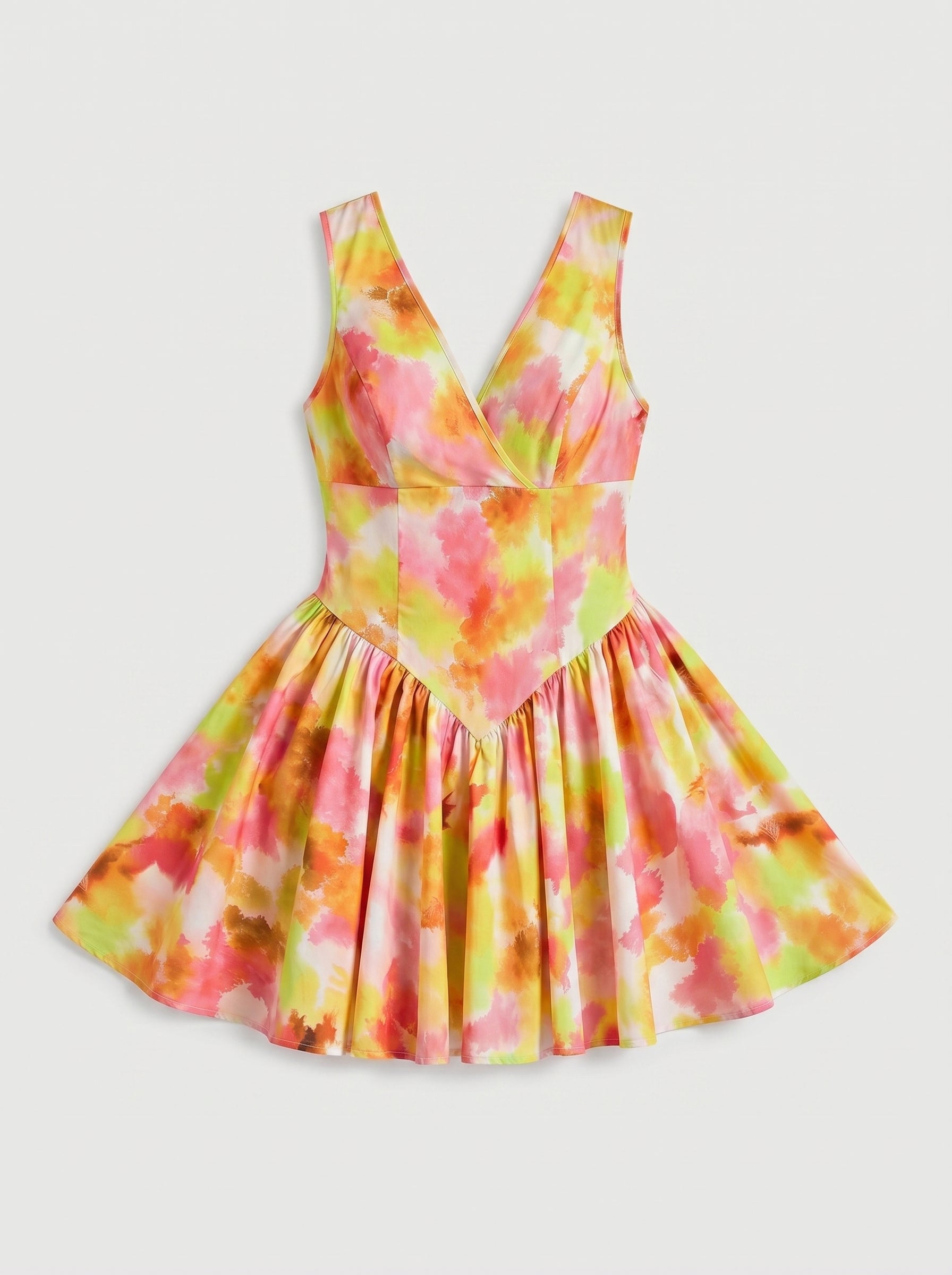 Somewhere Warm Sleeveless V-Neck A-Line Mini Dress