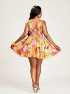 Somewhere Warm Sleeveless V-Neck A-Line Mini Dress