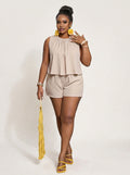 Free Spirit Floral Sleeveless Blouse & Shorts Set