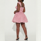 Floral Off-Shoulder Bustier Mini Dress